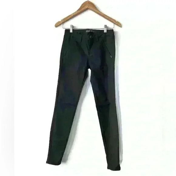 Zara Women’s Basic Dept Z1975 Black Skinny Indie Sleeze Zipper Punk Emo Pants 2 - Picture 2 of 8